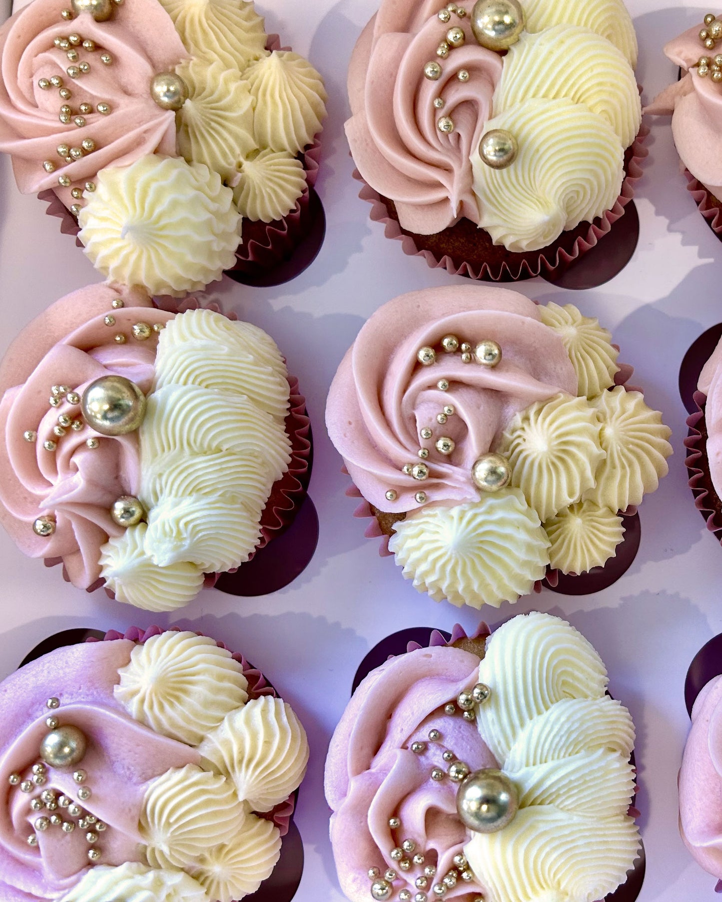 Pink & Gold Celebration Cupcakes