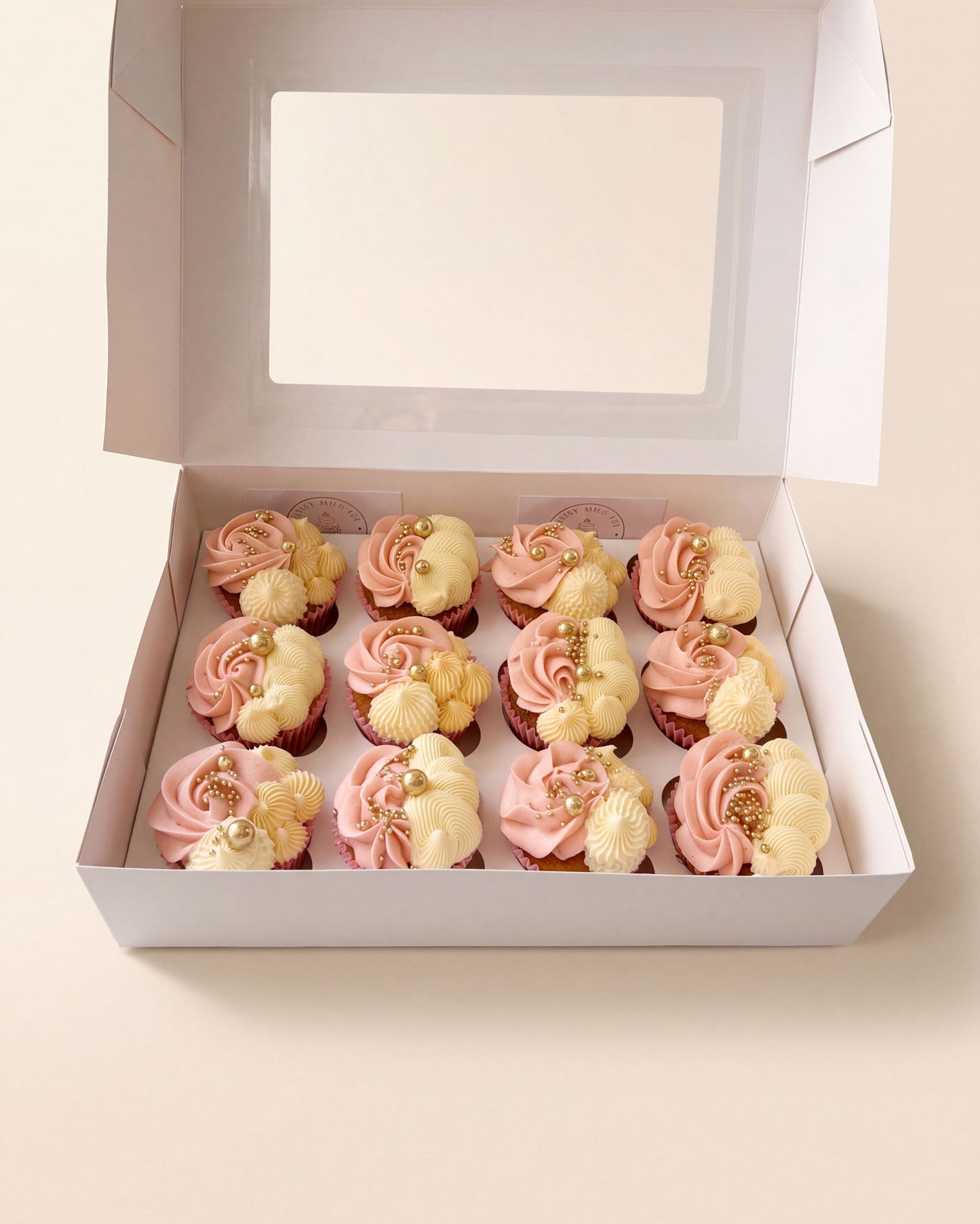 Pink & Gold Celebration Cupcakes