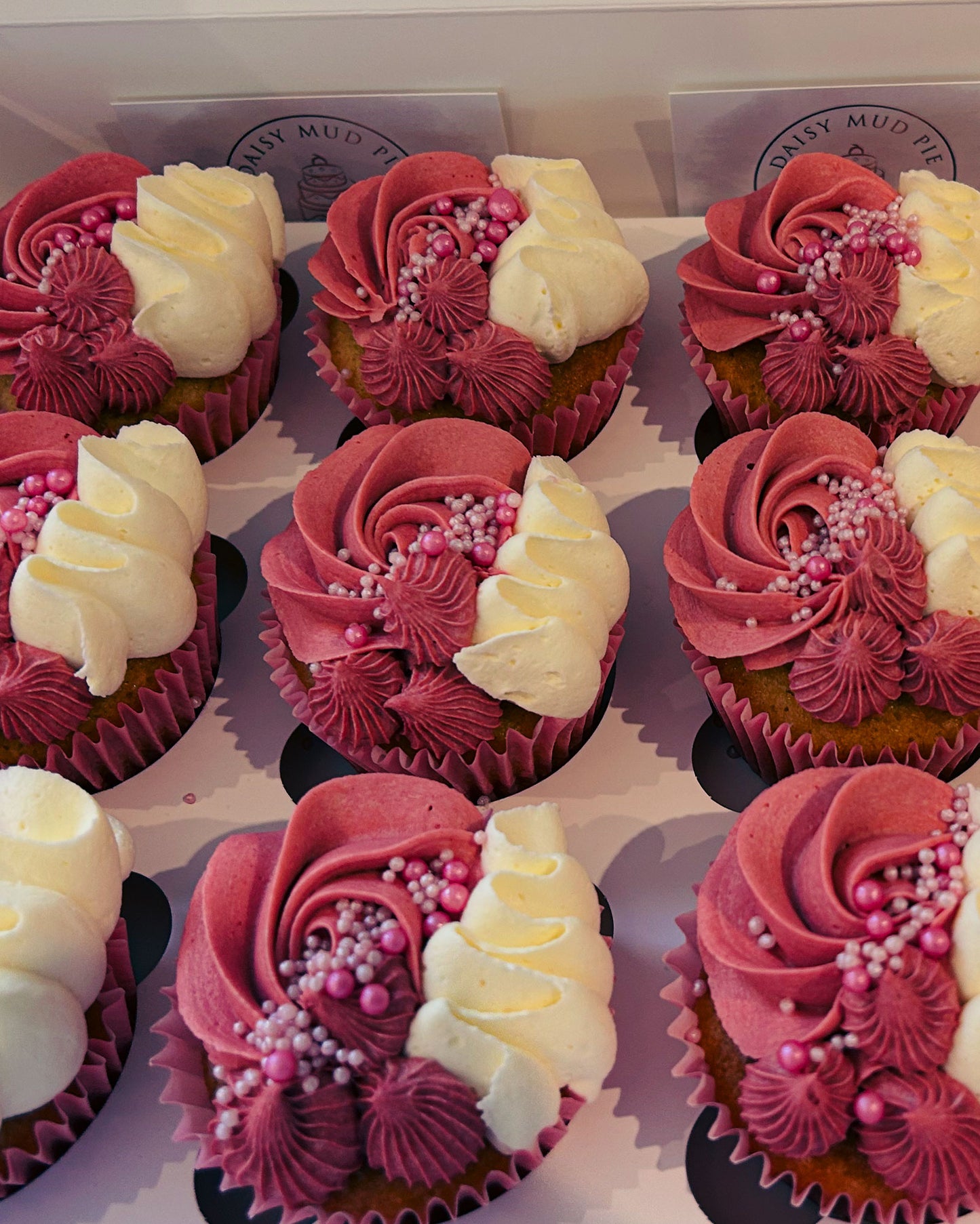 Red & Gold Celebration Cupcakes