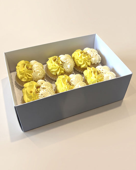 Yellow Cream Celebration Cupcakes