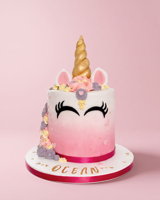 Pink Unicorn Birthday Cake