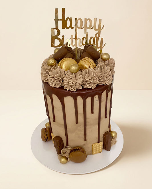 Double chocolate bar drip cake with rich chocolate sponge and deep chocolate drip, handmade by Daisy Mud Pie in Brentwood, Essex